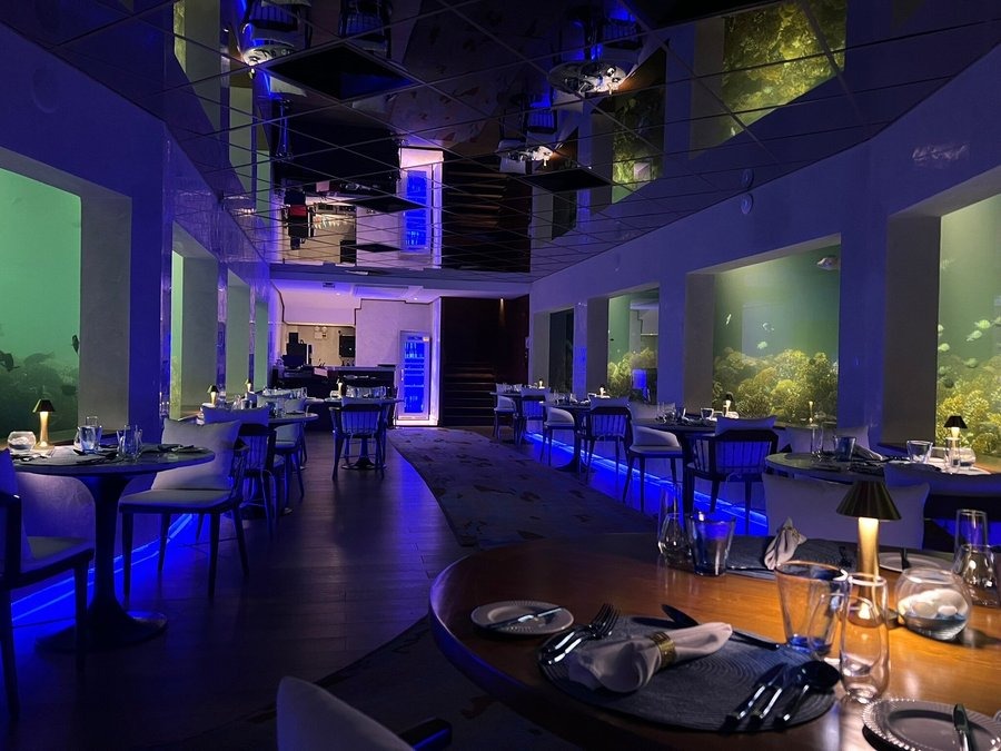 مطعم أونلي بلو أندر أوشن المالديف