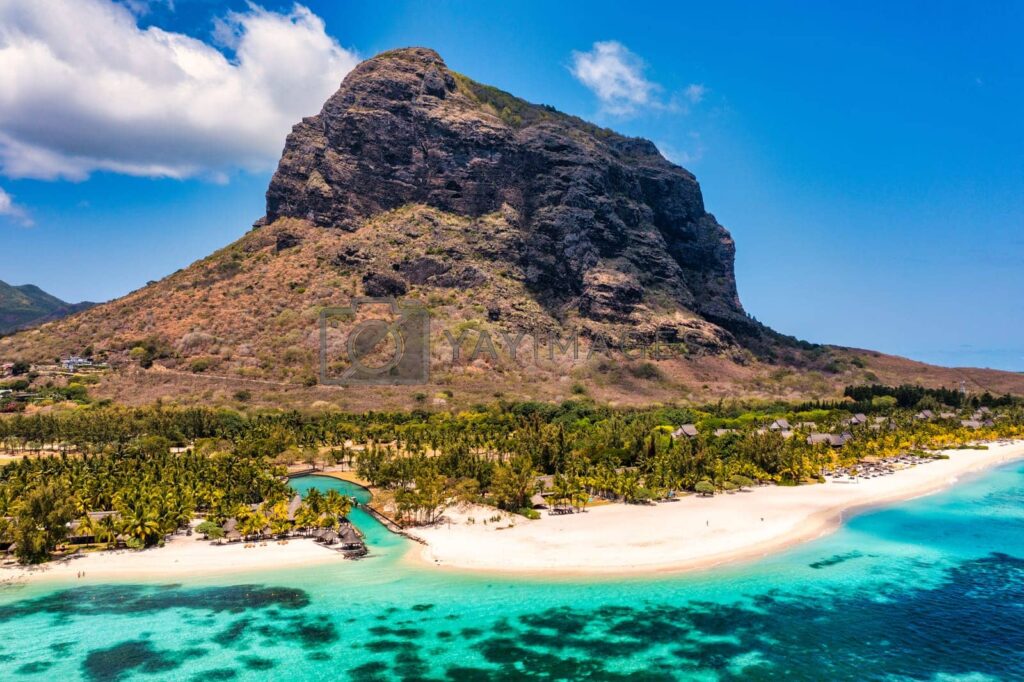 Le Morne Brabant Mauritius aerial view